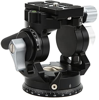 CHICIRIS Tragbarer Fluid -Stativkopf mit Panorama -Basis Kamera Videokopf, Einstellbarer Winkel für die Professionelle Fotografie