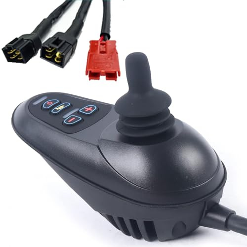 Joystick Controlador de silla de ruedas, manual de instrucciones LED, resistente al agua, 4 teclas para sillas de ruedas eléctricas de 24 V CC, accesorios de joystick