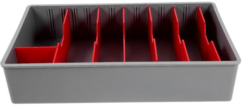 Kassenbox mit Mehreren Fächern aus Kunststoff für Geschäfte | Kassenschublade, Kassenschubladeneinsatz, Geldzählmaschine, Div Fächer zur Sortierung