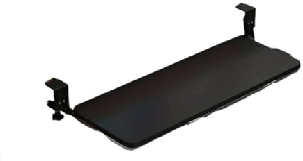 YUSUZH Vassoio for Tastiera con Morsetto Scorrevole ergonomico sotto la scrivania Piattaforma for e Mouse Tastiera cassetto sottopiano Retrattile per Computer(Black)