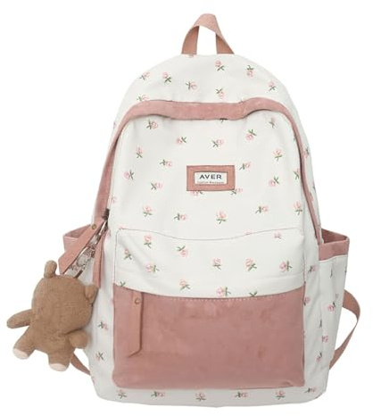 Girls School Bag, Backpack, Designer Style College Girl Backpack Trendy Wind Pattern Large Capacity Original Version Double Shoulder Bag for 10-18 Years Old Teen Students