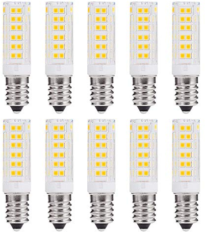 WULUN 10er Pack 7W E14 LED Glühlampe, Standard E14 Glühlampe, 7W / 650LM Warmweiß 3000K, 360° Strahlwinkel Kühlschranklampe/Nähmaschinenlampe/Wandlampe/Tischleuchte/Kronleuchter