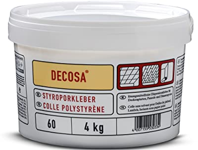 DECOSA Colle Polystyrène - blanc - seau 4 kg - 2 seaux