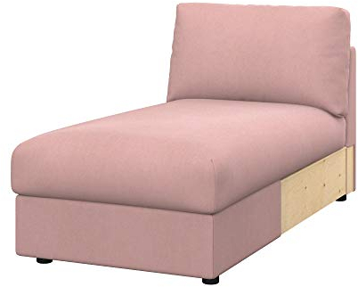Soferia Überzug Kompatibel Mit VIMLE Recamiere Bezug Schonbezug Chaiselongue-Bezug Husse Einfache Reinigung Allergiefrei Wasserabweisend Majestic Velvet Rosa