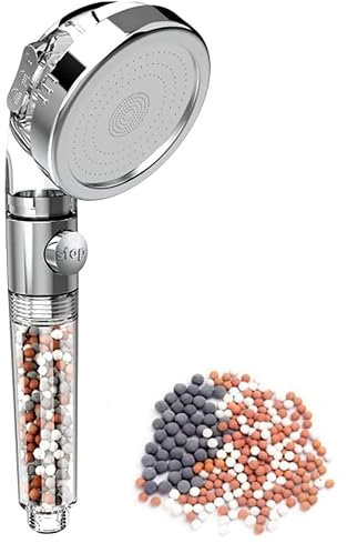  APP LIFE Pommeau De Douche Anti-calcaire Haute Pression Universel 3 Mode Pommeau De Douche Économie D'eau Filtre et Boule Minérale