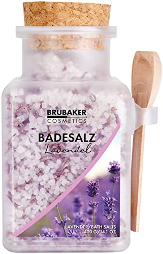 BRUBAKER Sali da Bagno 400 g - Profumo di Lavanda - Additivo da Bagno con Estratti Naturali - Bagno di Benessere per il Relax, la Ricreazione e la Cura del Corpo