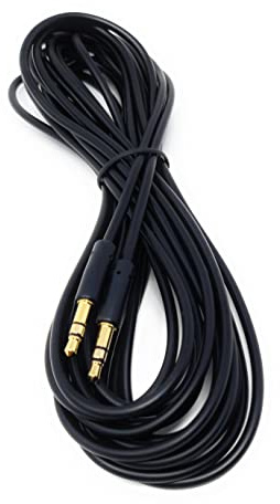 DRUT 5m 3.5mm Stereo Audio Jack Plug to Plug, Male to Male AUX, Slim | Flexible Lead Cable 16.5ft Black
