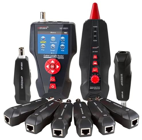 NOYAFA Cable and Network tester Cable and Network test NF-8601W Cable Tester with PoE Ping Functions for Network, BNC Coaxial, and Telephone Cables