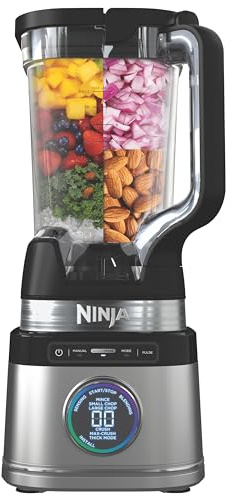 Ninja Full Size Blender I All-in-One | Best for Smoothies, Frozen Drinks, Shakes, Veggie Chopper & More | BlendSense Technology I 72 oz. Pitcher | 1800 Peak Watt | Silver | TB201