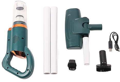 Tnfeeon Leichter Stabstaubsauger mit Starker Saugkraft, Kabelloser Staubsauger mit 8500 PA Saugleistung und 500-ml-Becher, für Harte Böden und Teppiche (Green)