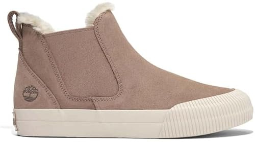 Timberland Women's Skyla Bay 2.0 Mid Warm Lined Sneaker, Taupe Suede, 9.5 Medium