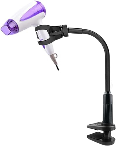 Support de sèche-cheveux pour chien et chat - Support pour sèche-cheveux - Support pour sèche-cheveux - Rotation à 360 ° - Avec support de serrage réglable