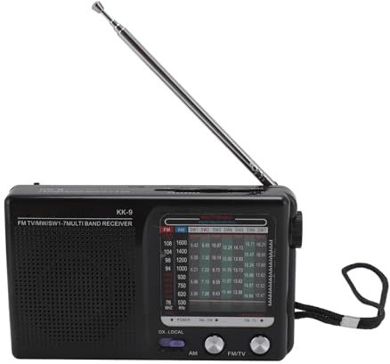Mini Radio de Emergencia Portátil de Banda Completa FM MW SW Radio de Alerta Meteorológica, Radio Compacta para Personas Mayores con Antena Integrada con Chip Bluetooth