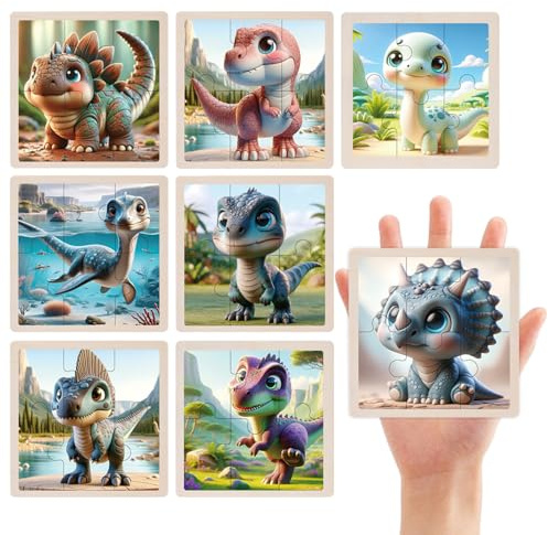 TUNJILOOL Kinderpuzzle ab 3 4 5 6 Jahre, 8x6 Teilen Puzzle Kinder & Holzpuzzle, Vorschule Lehrreiches Spielzeug, Geschenke für Kinder für Jungen und Mädchen (Dinosaurier)