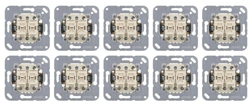 10x JUNG 509U Wippschalter Doppel-Wechsel