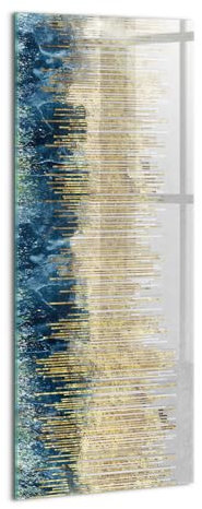 Wallfluent Glasbild Mit Motiv Gehärtetes Glas Bild Dicke 4mm 50x125cm Wanddekoration Für die Küche Badezimmer Wandbild - Dekoratives Muster