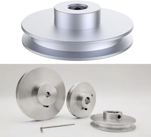 1 x V-Nut-Riemenscheiben, runde Aluminium-V-Nut-Riemenscheiben, für PU-Rundriemen, für Motoren, Mini-Spindeln und Modellgetriebe, für 6 mm breite Riemen (30)
