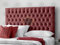 F&S Designs Headboard for Divan Bed Chesterfield Plush Velvet Upholstered Panelled Bed Head (Burgundy, 2ft6 Small Single - 36 Height)