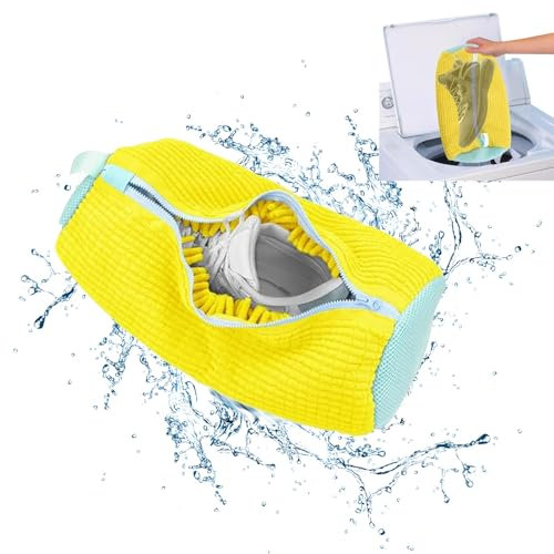 2 Stück Schuhwaschbeutel Waschmaschine, Jisrcha Wäschesack Schuhe, 39×19 cm Schuhwaschbeutel, Reusable Shoe Wäschenetz für Schuhe, Schuhsack Waschmaschine mit 360° Reinigungsflaum