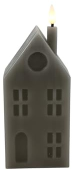 Countryfield Haus Kerze LED Lyon L grau 20cm