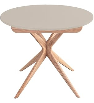 RAGABA Runder Ausziehbare Esstisch 90cm Jubi Braun Beige
