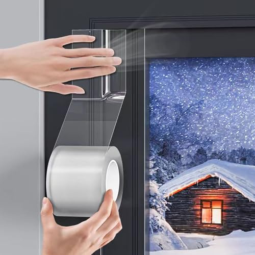 YQBFTC Dichtungsband Selbstklebend für Türen Fenster Türdichtungsstreifen 5cmx10m,Fenster Dichtungsband Wetterdichtungsband,Fenster Abdichten Isolierung Gegen Kälte,Fenster Zugluftstopper