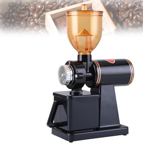 BDJSN Macinacaffè Elettrico Professionale, Macinacaffè Piccolo da 150 G/min con capacità Dell'imbuto da 250 G Regolabile a 8 velocità, con Magazzino dei Chicchi Anti-Salto