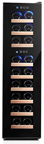 IUBGFTO Wine Cooler Refrigerator –Update Version -compressor wine cooler– wine coolers freestanding dual zone Stores Upto 18 Bottles