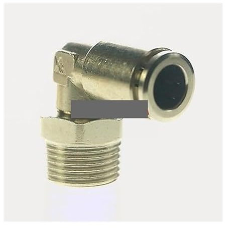 FNYUVNFAF Pneumatic Nickel Brass ELbow Push In Connector Union Quick Release Air Fitting Plumbing 1/2 Male to Fit Tube O/D 6mm