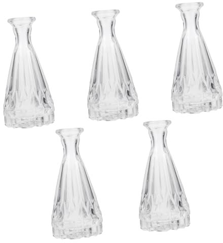 MAGICLULU Aromatherapy Bottle Simple Glass Small Vase for Home Decoration for Flower Arrangement Container Desktop