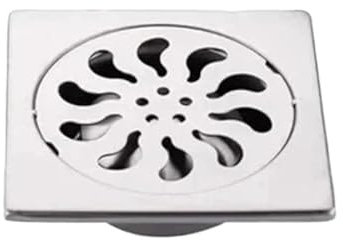 GBSONGLIANGBO Desagüe Ducha,Rejilla Desague Ducha Drenaje de Ducha Cuadrado Drenaje de Agua de Acero Inoxidable Aumento Desodorante Piso Hotel Villa(20X20CM DN110)