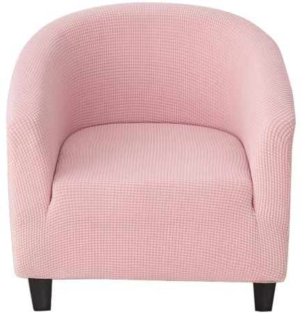 Meigeh Sesselbezug Cocktailsessel Sesselhussen Husse für Clubsessel Elastisch Waschbar Sesselüberwurf Sesselüberzieher Rosa