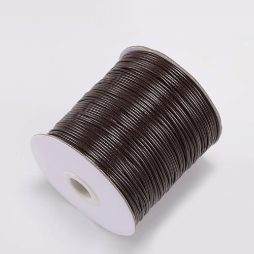 CIVIOOH Cordel de Cuero Encerado de 10 m (1/1,5/2 mm) para Manualidades, Abalorios, Hilo de algodón, Suministros para Hacer Joyas y Pulseras.
