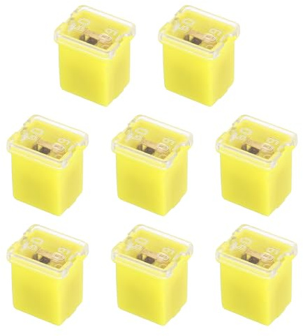 sourcing map 8 Pcs Cartridge Fuse, 48VDC 60A Low Profile Terminal Automotive Assortment Case Fuse for Car, Truck, RV, Boats