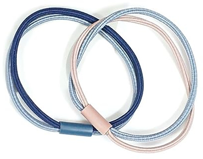 TOPPERFUN 5piezas Gomas Elásticas Pelo Coletero Sencillo Coletero Bicolor De Accesorios Cabello Gomitas Pelo Para Niñas y Mujeres