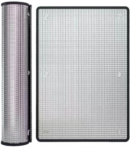 Pellicola Riflettente In Alluminio Pellicola Isolante Anti UV Pellicola Per Finestre Privacy Con Ventosa Protezione Solare Oscurante Totale Raffreddamento(130x240cm)