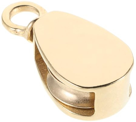 Toyvian Brass Flag Pole Pulley for Boat Flag Rope, Weatherproof Deck Hardware for Cruise Ships and Boats, Smooth Operation, Easy Replacement | Golden Finish, Easy Maintenance and Replacement, Elegant Deck Fitting for Cruise Ships