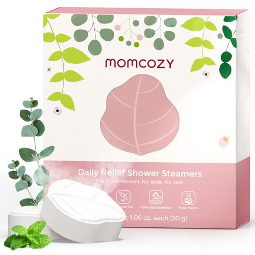 Momcozy 14 Pack Shower Steamers, Mothers Day Gifts, Self Care for Women, Bridal Shower, Aromatherapy with Natural Peppermint & Eucalyptus Essential Oil, Relaxation, Long-Lasting, Ideal Spa Gifts