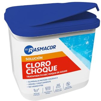 Rasmacor | Dicloro Granulado 11394 | Cloro de Choque Granulado Astral 5 kg | Disolución Rápida y Alta Estabilidad | 55% Cloro Útil | Ideal para Piscinas de Poliéster, Liner | Fluidra (1 Bote)