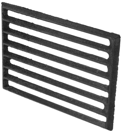 BUGUUYO Parrilla Metálica Rectangular para Chimenea 25,5x17 Cm Hierro Grueso 0,9 Cm Resistente Al Calor para Estufa De Leña Uso Exterior y Barbacoa