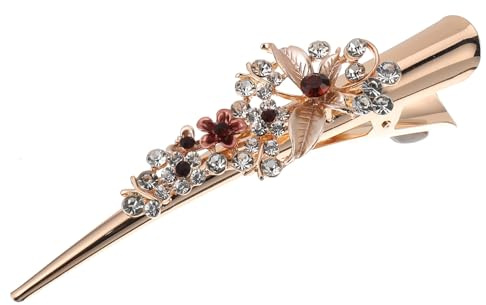 VICASKY Pince à Cheveux en Métal Fleurs Décoratives pour Femmes, Barrette Élégante et Délicate pour Banquet et Photographie