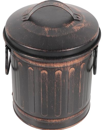 Angoily Kohleeimer mit Deckel und Tragegriff Feuerfester Metalleimer für Kaminasche und Grillkohle Vielseitiger Aufbewahrungseimer für Kamin Holzofen und Feuerstelle Drinnen und Draußen