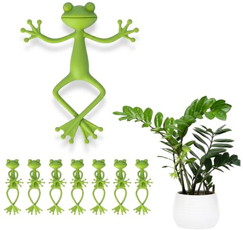 Clips para Plantas de Rana, Pinzas para Plantas Trepadoras, Soporte para Plantas de Rana para Decoración de Macetas, Accesorios de Decoración de Jardín, Soportes para Plantas para Interior (8 piezas)