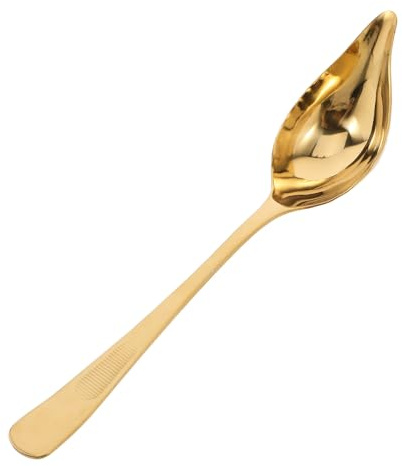 VICASKY Cucchiaio da Salsa in Acciaio Inox 304 Manico per Cucina Professionale e Ristorazione, Cucchiaio da Minestra Cinese Multifunzionale per Salse e Oli, Design Elegante