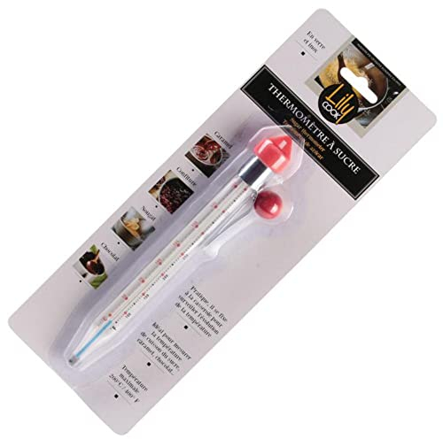 Lily cook kp5429 termómetro para azúcar, Acero Inoxidable + Cristal, Blanco, 10 x 2 x 10 cm