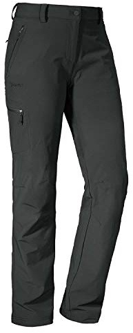 Schöffel Damen Pants Ascona, leichte und komfortable Wanderhose für Frauen, vielseitige Outdoor Hose mit optimaler Passform und praktischen Taschen, Asphalt, 42