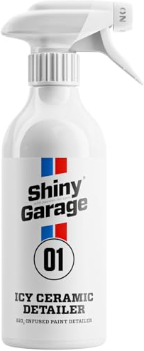 Shiny Garage Autopolitur “Icy Ceramic Detailer Spray” 500ml - Politur Auto Hinterlässt keine Streifen - Lackreiniger Entfernt Fingerabdrücke - Car Polish mit Hydrophober Beschichtung