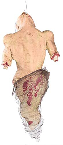 Amosfun 1Pc Hängenden Zombie Requisiten Lebensechten Schaum Lebendigen Horror Beängstigende Elastische Leiche für Halloween