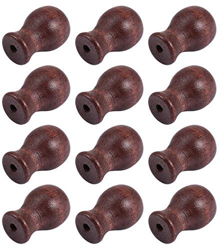 VOSAREA 12pcs Curtain Wood Pendant Blind Accessories Blind Tassel Pull Ends Venetian Blinds for Windows Blind Wand Tassels for Drop Fringe Blind Cord Pulls To Hang Window Covering Wooden