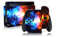 Folien Skin für Spiele Konsole Joy-Con und Ladestation Aufkleber Set Top Schutz gegen Kratzer Design Sticker Cover passgenau selbstklebend RX021 (Nr. 16 Feuer 2)